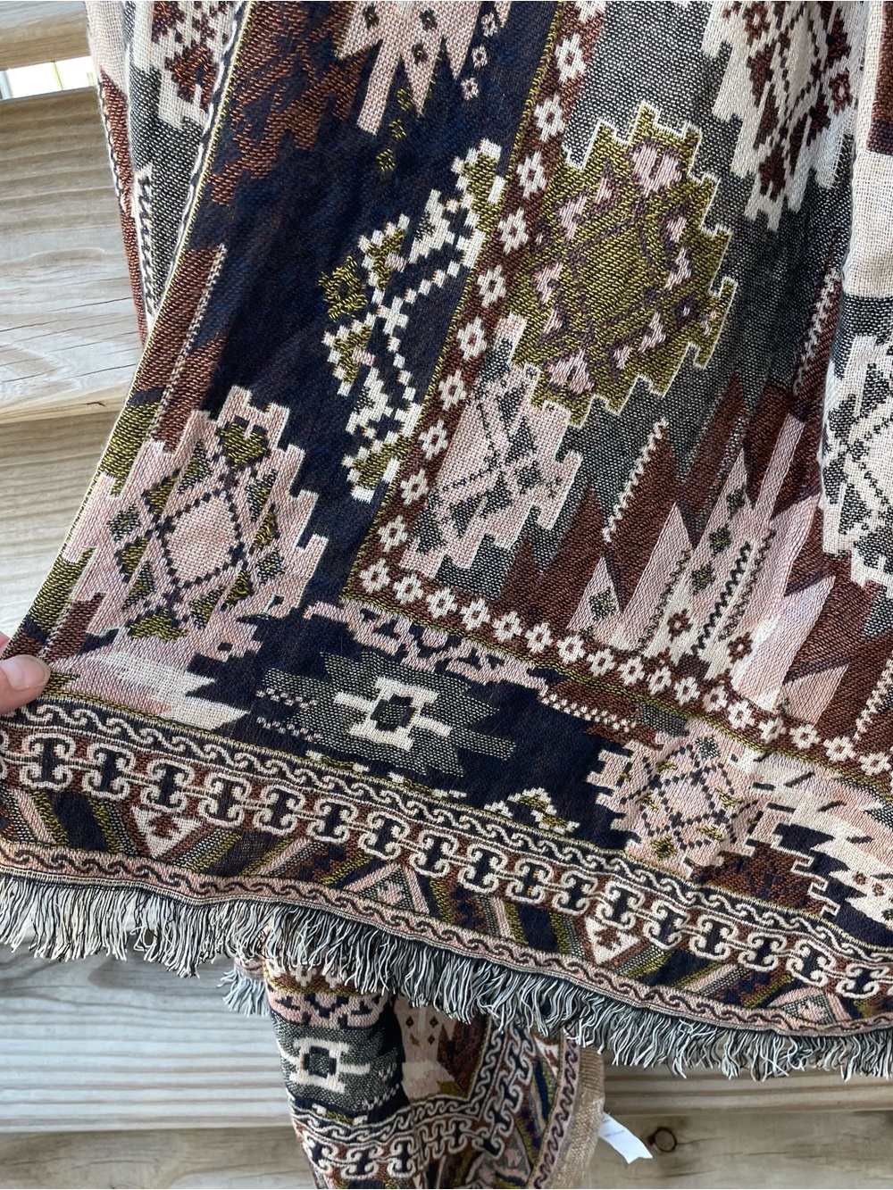 World Market multicolor geometric print lightweight scarf NWT - Picture 3 of 11